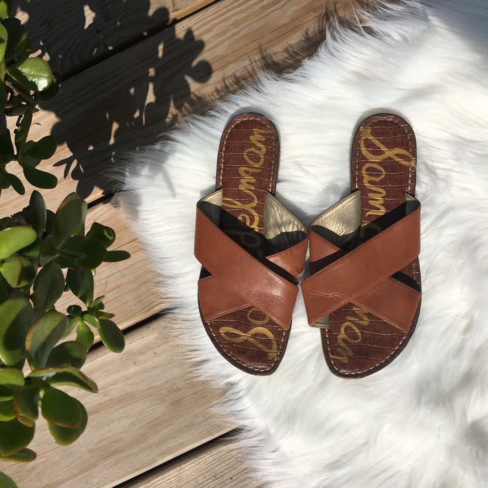 Sam Edelman Kora brown slide sandal